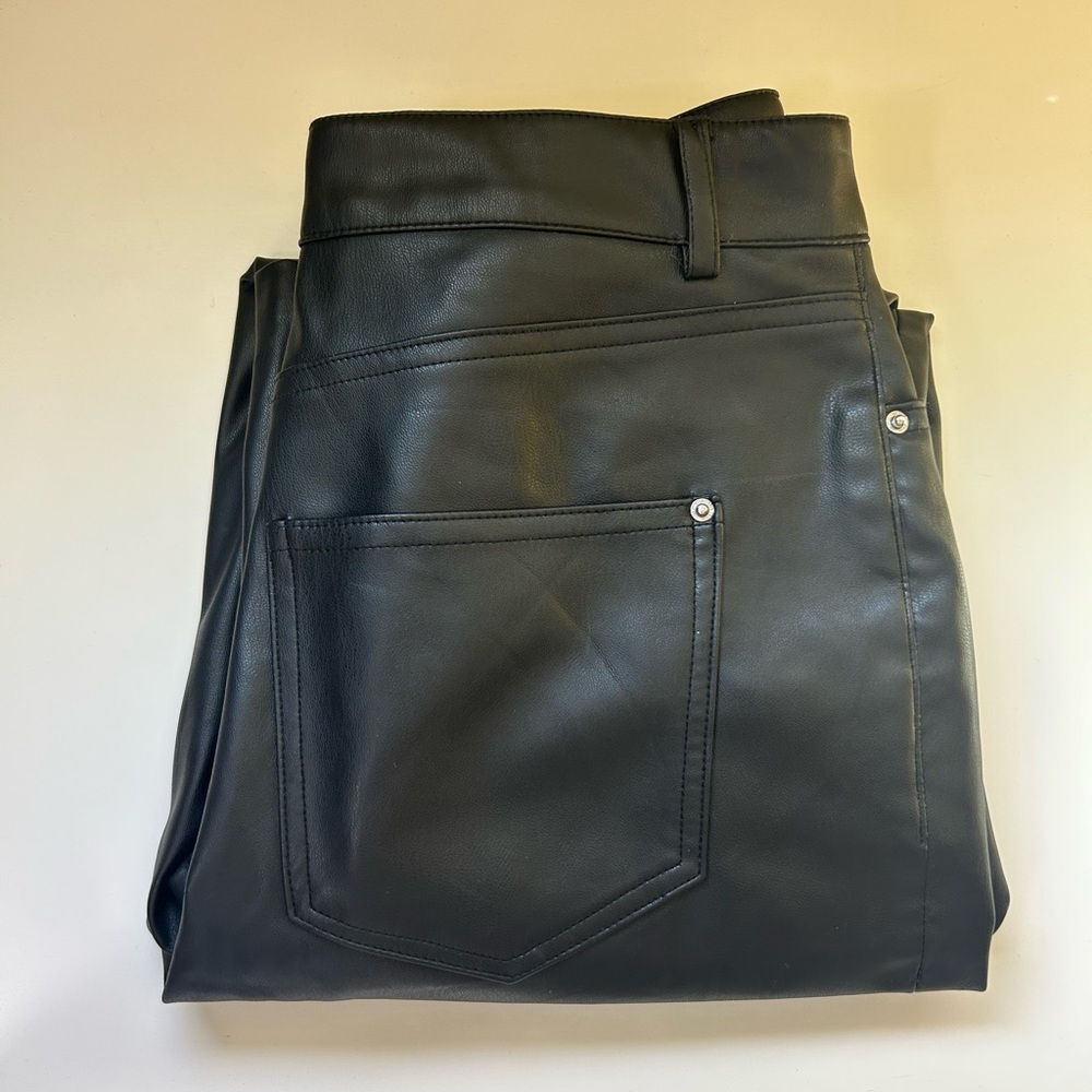 ZARA Black Faux Leather Pants